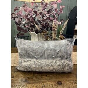 Full/Queen Reversible Textured Cotton Chambray Coverlet Dark Gray/White